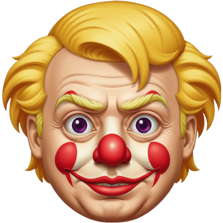 Donald trump as a clown realistic  emoji