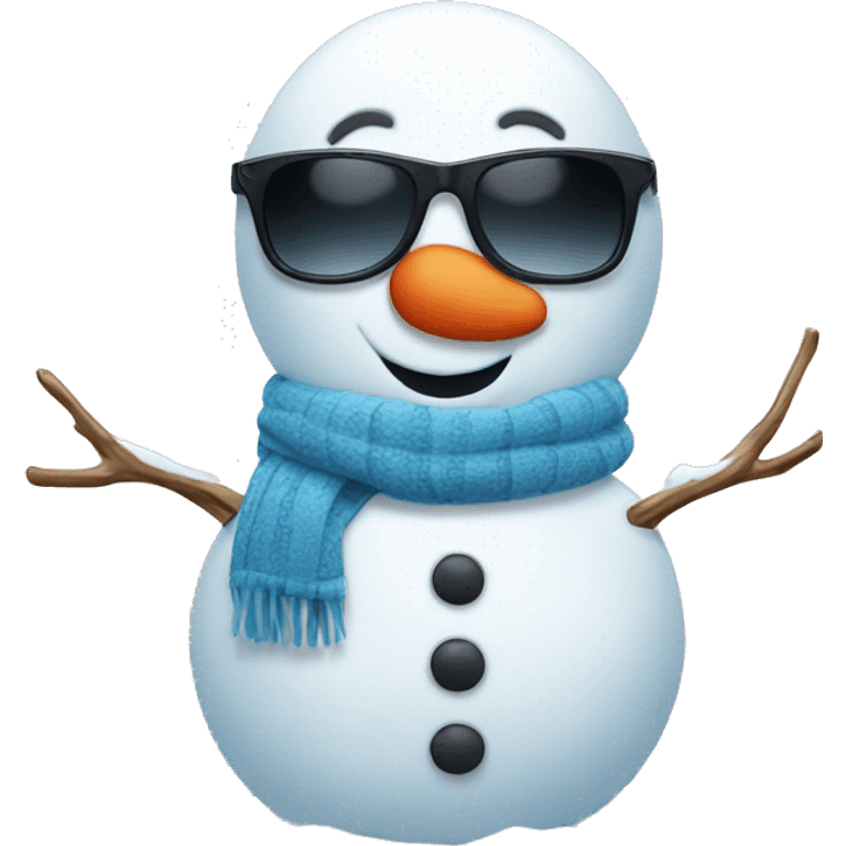 snowman with sunglasses emoji