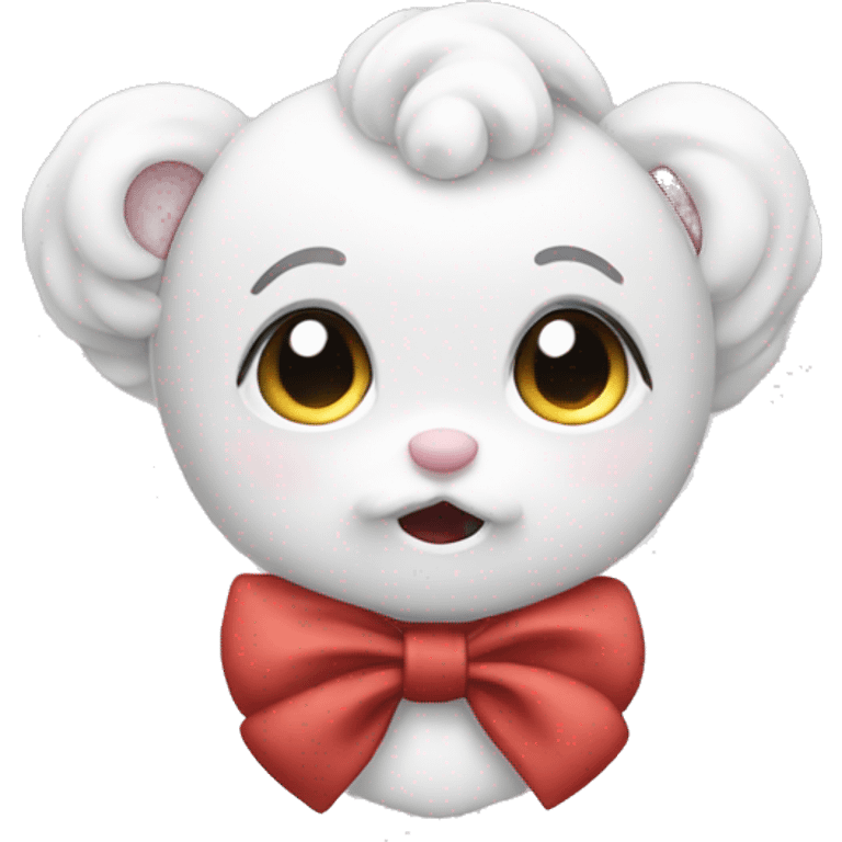 a cute white bow emoji