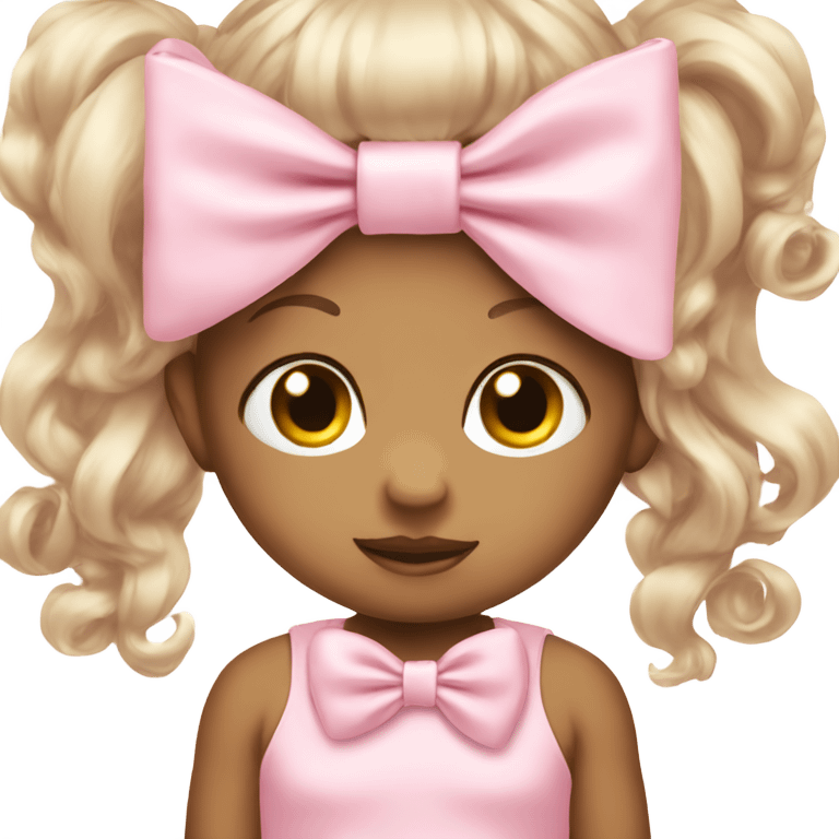 Baby pink bow emoji