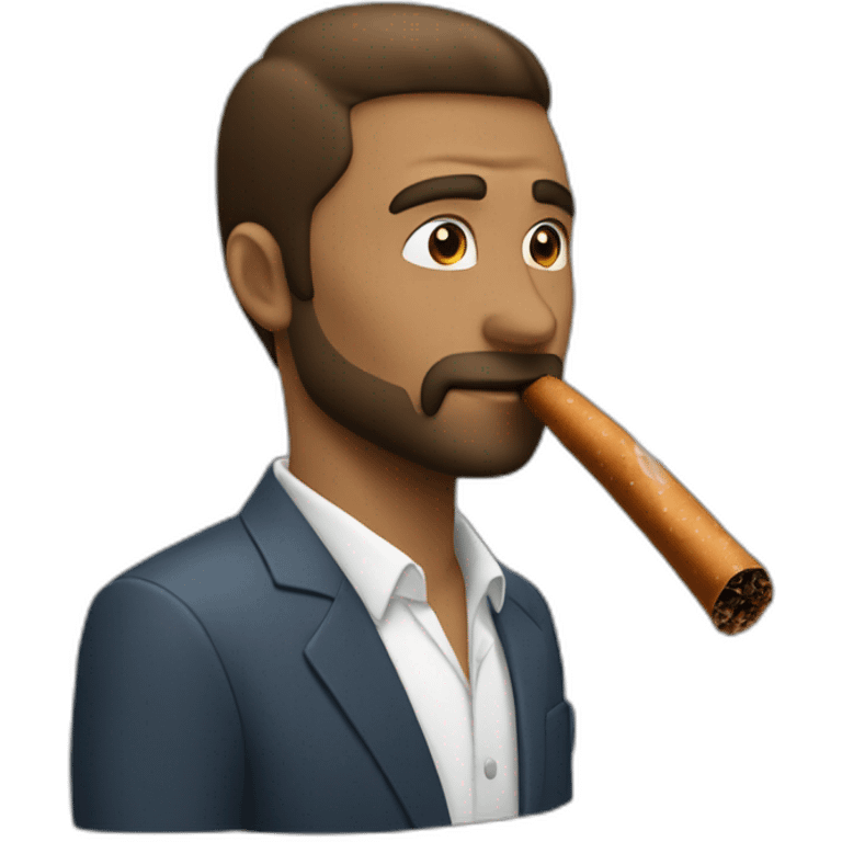 Andrew Tâte fume un cigare emoji