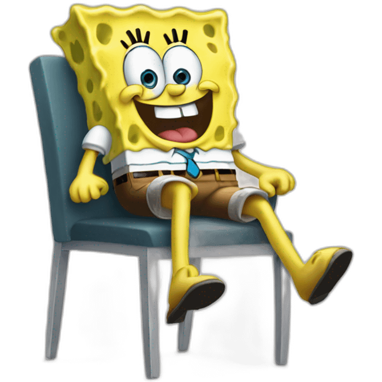 SpongeBob getting out of chair emoji