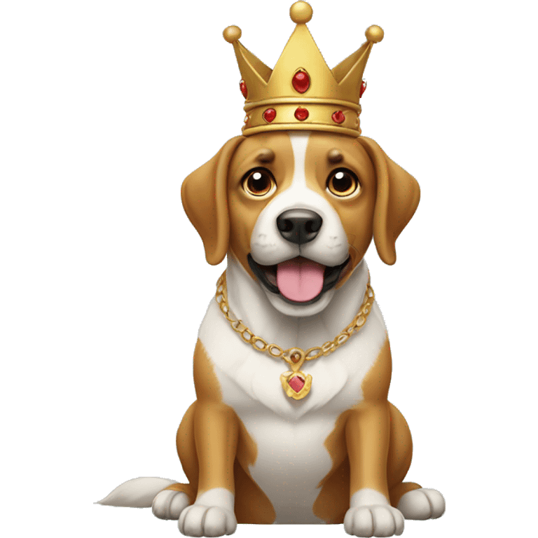 Dog with a crown  emoji