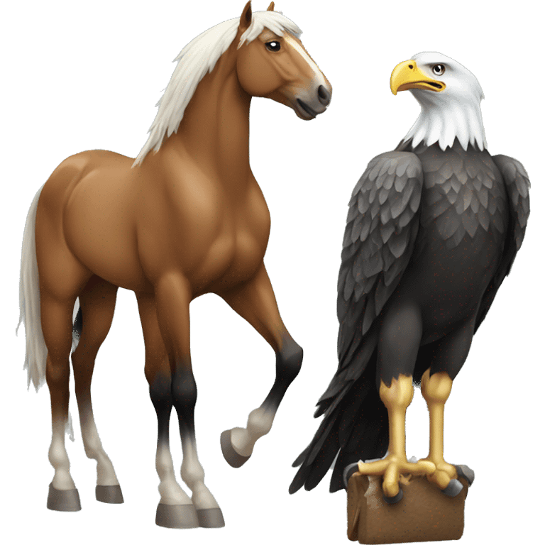 Horse and eagle emoji