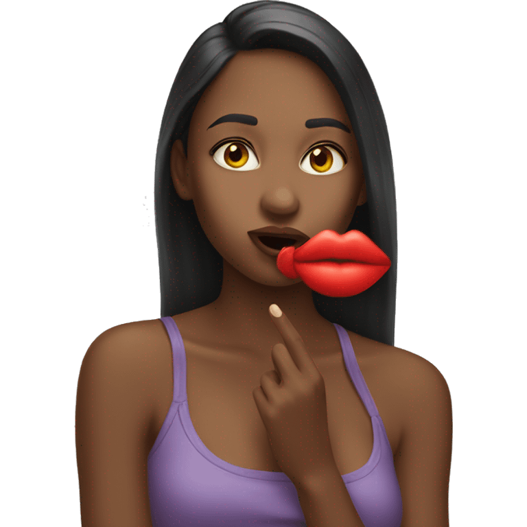 Girl blowing a kiss  emoji