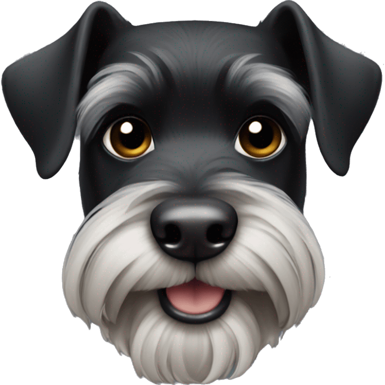 black mini schnauzer face emoji