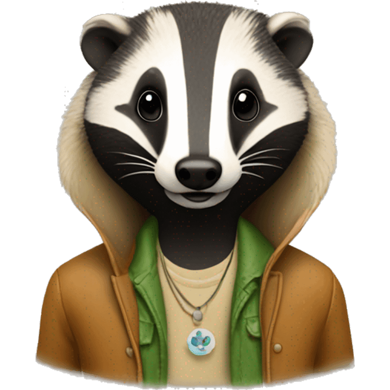 hippy badger emoji