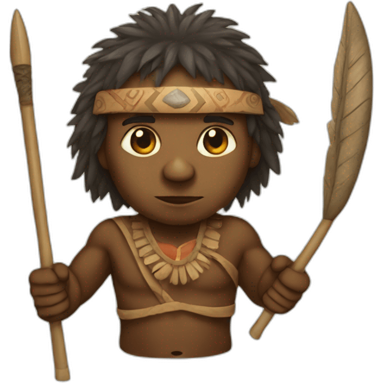 Aborigine with spear emoji