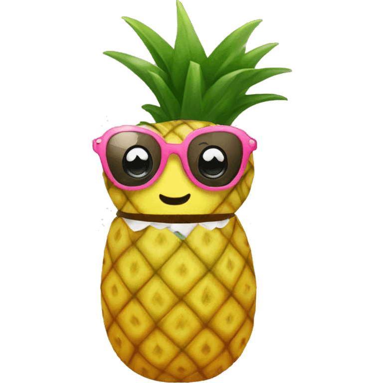 Pineapple wearing a dress emoji