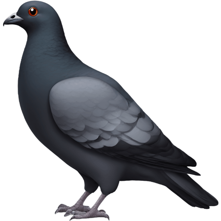 black pigeon emoji