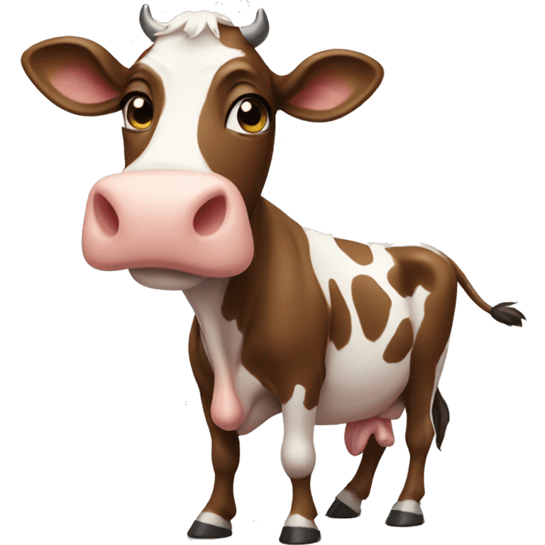 Cow wearing bikini emoji