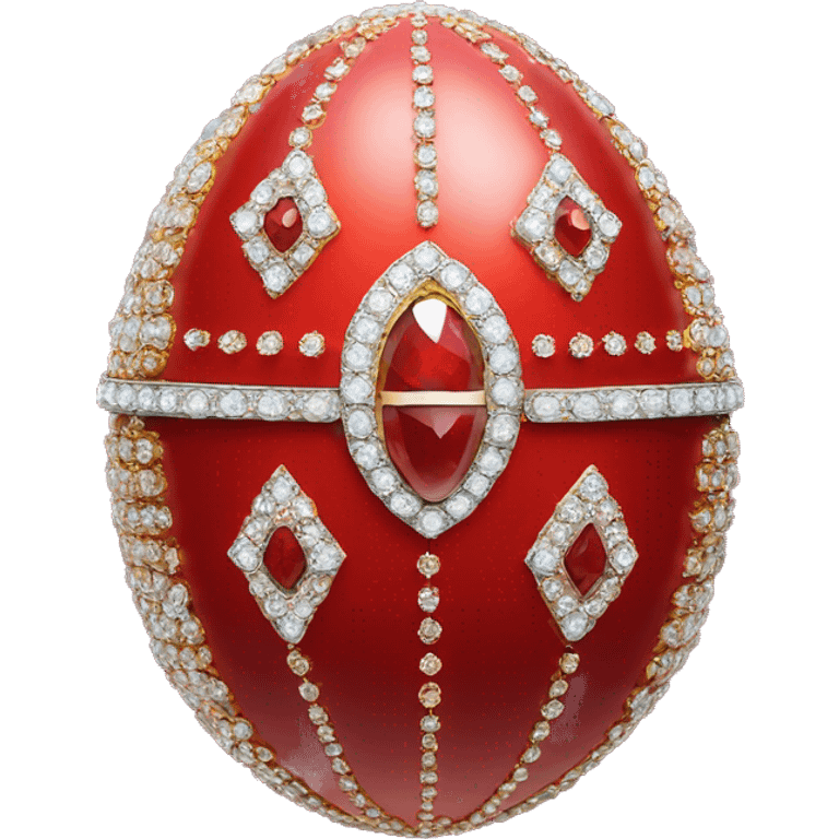 Red faberge egg with diamonds  emoji