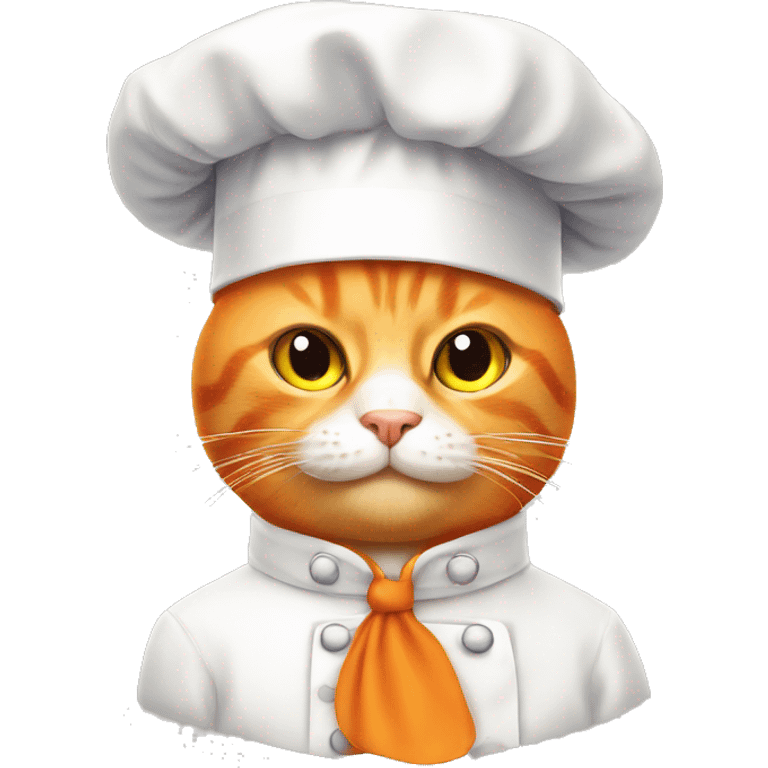 Orange cat in chef hat emoji