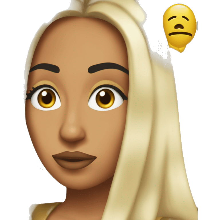 queen naija with an x over her face emoji