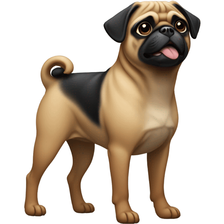 pug with rotweiller colouring emoji