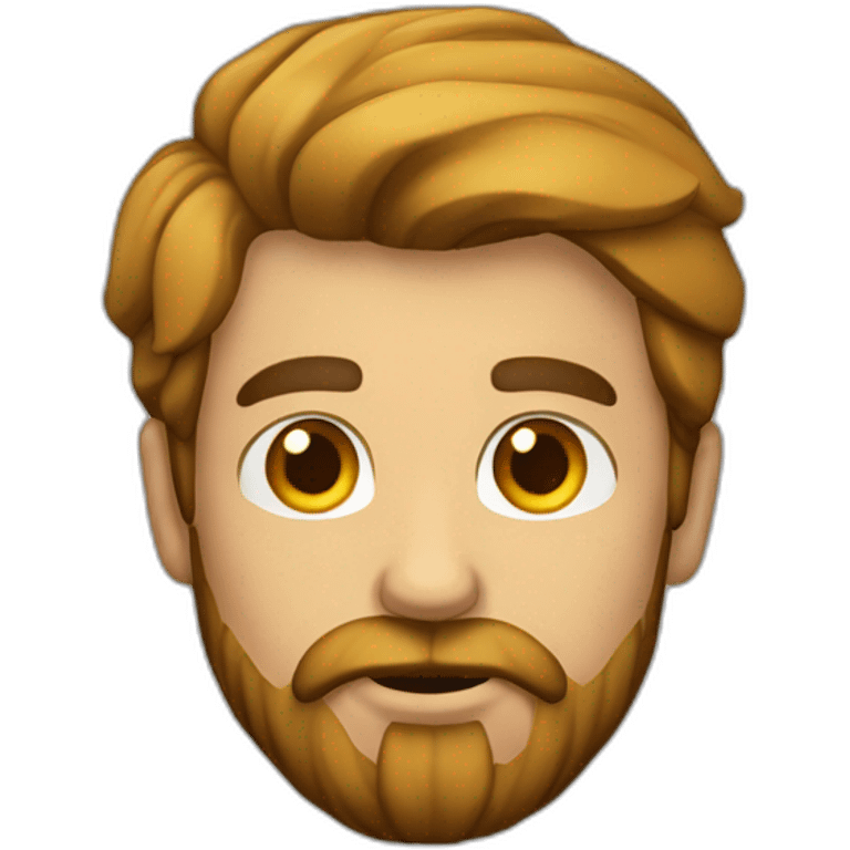 Hombre con barba serrada  emoji