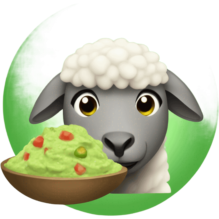 Sheep eating guacamole  emoji