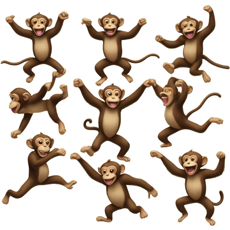 Monkeys going sicko mode emoji