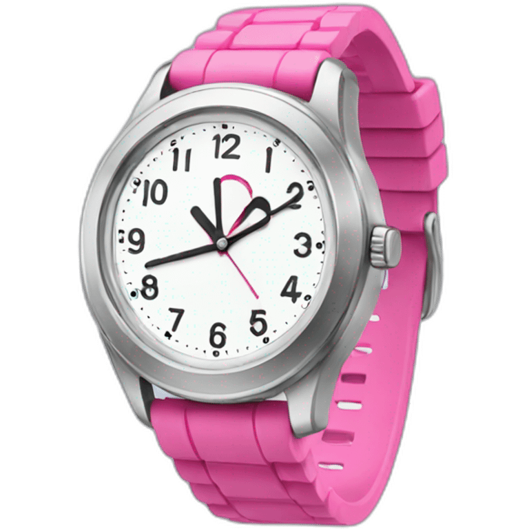 pink watch emoji