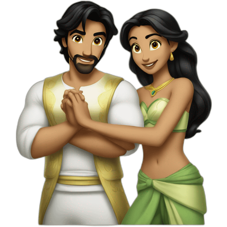 Jasmine and Aladdin  emoji