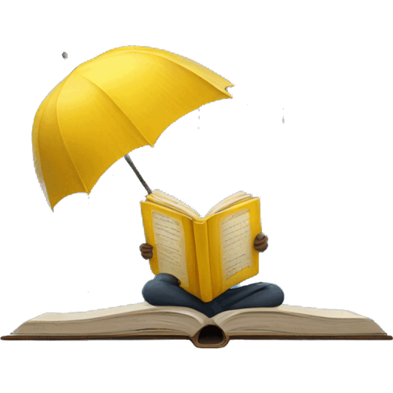 Rainy reading  emoji