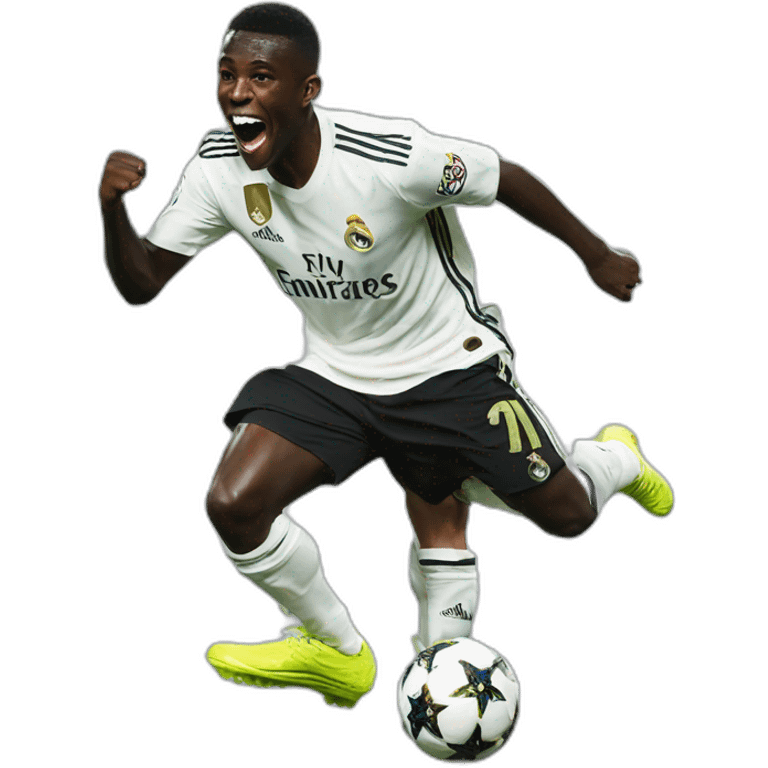 Vinicius real madrid celebrating emoji