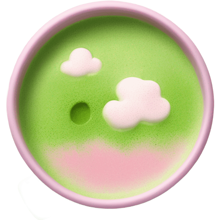 pink cup matcha latte emoji