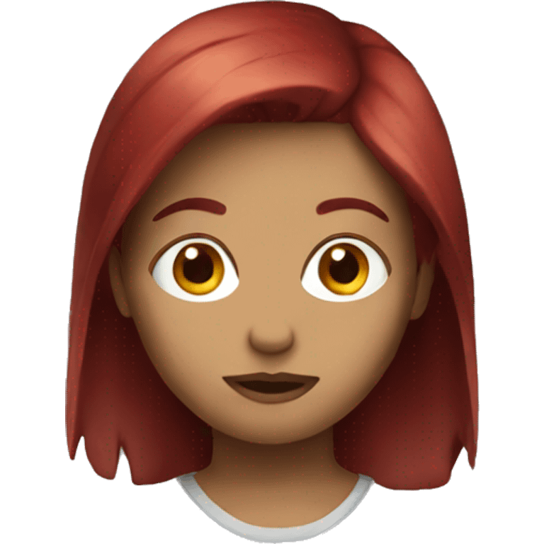 Dark red hair emoji