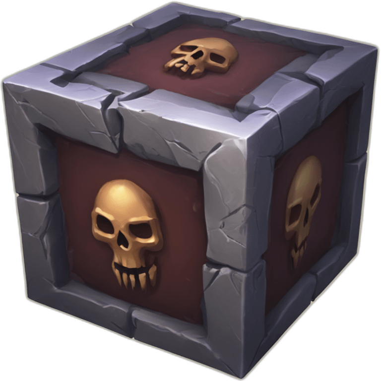  Horadric Cube or Skull of Diablo, or symbols representing key aspects of the game's lore and gameplay. emoji