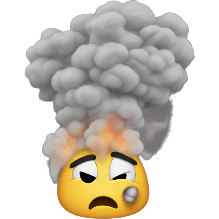 Angry emoji fuming smoke emoji