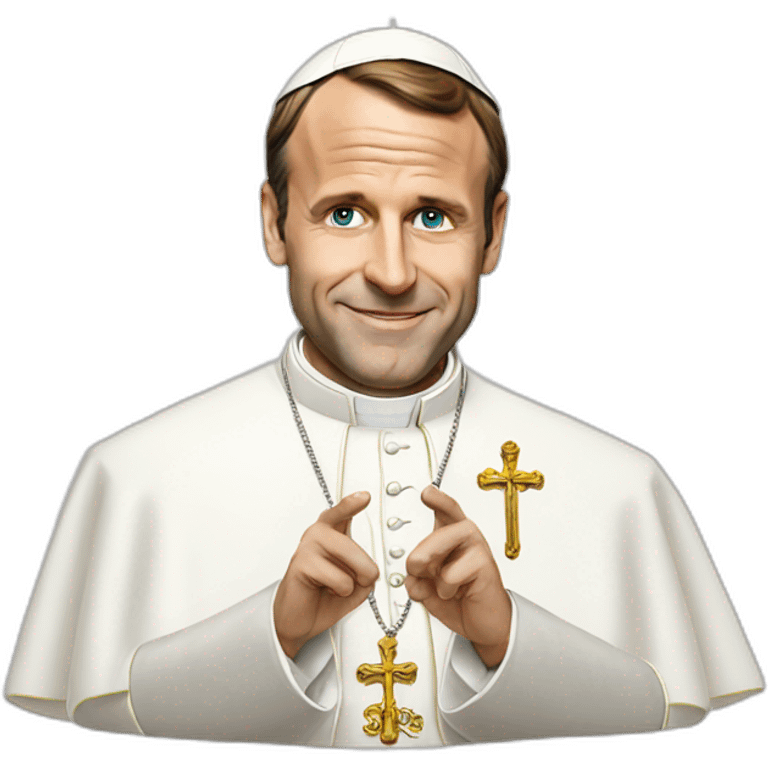 Macron as pope emoji