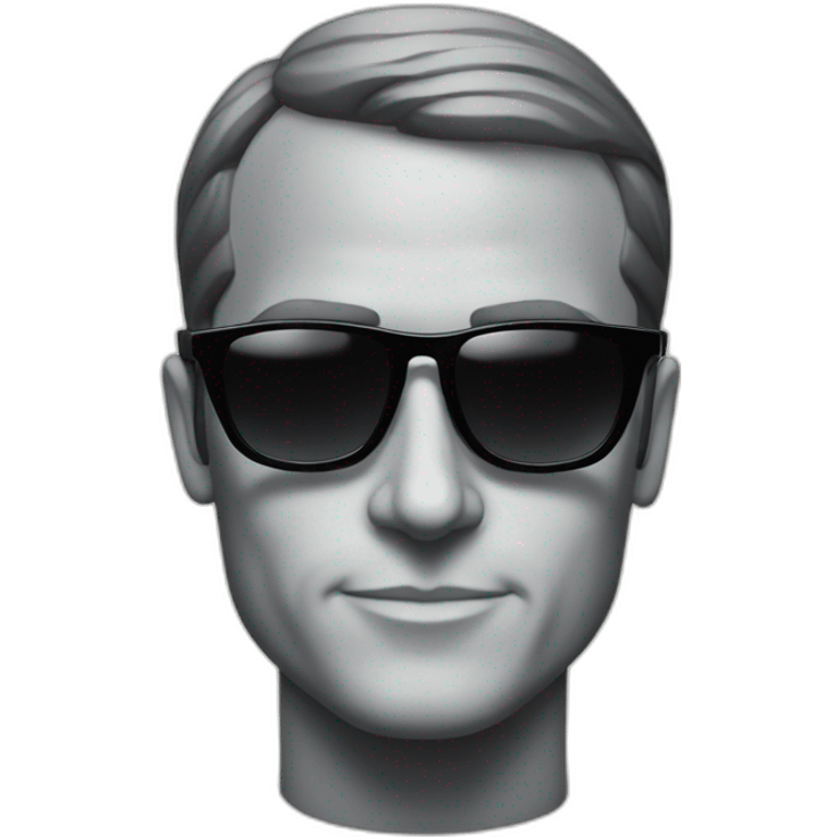 Macron with sunglasses emoji