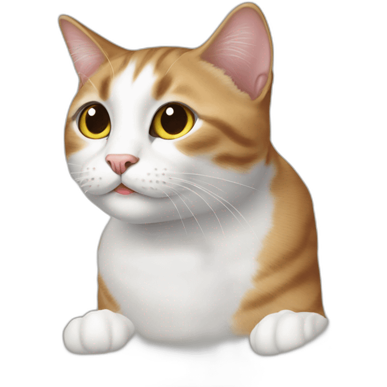 European cat with white socks emoji