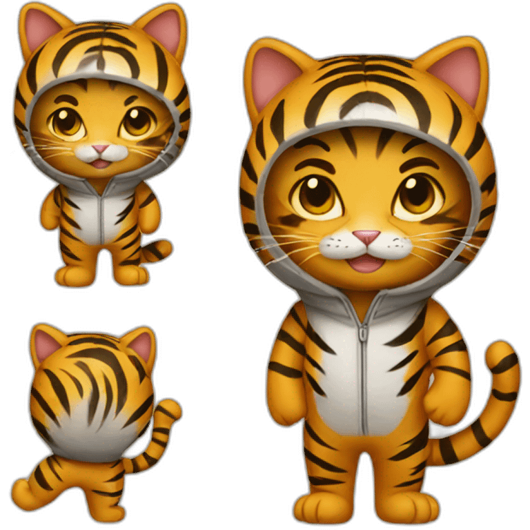 Cat in Tiger suit emoji