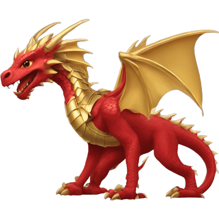 red dragon wearing golden armor emoji