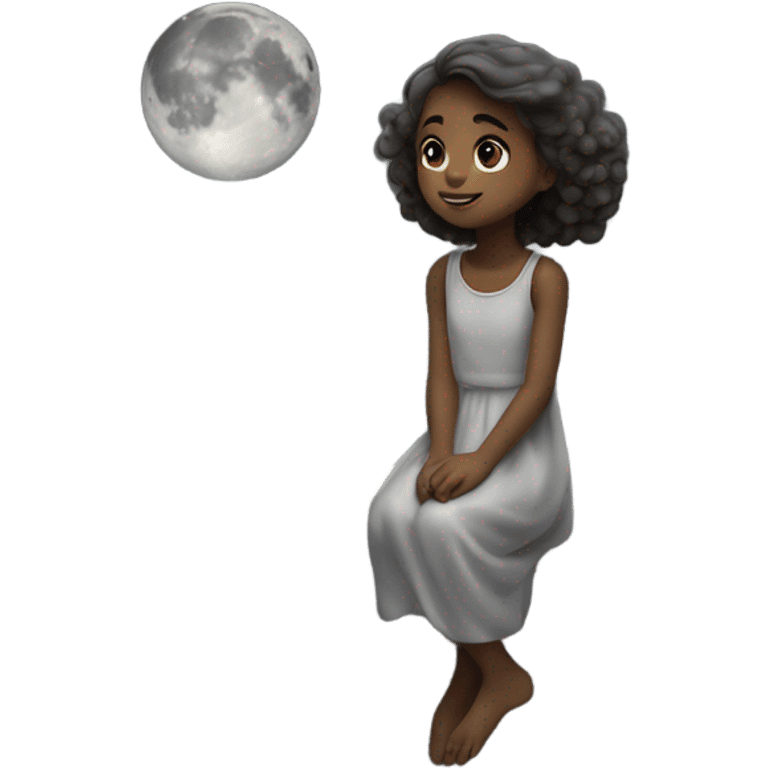 girl on the moon emoji