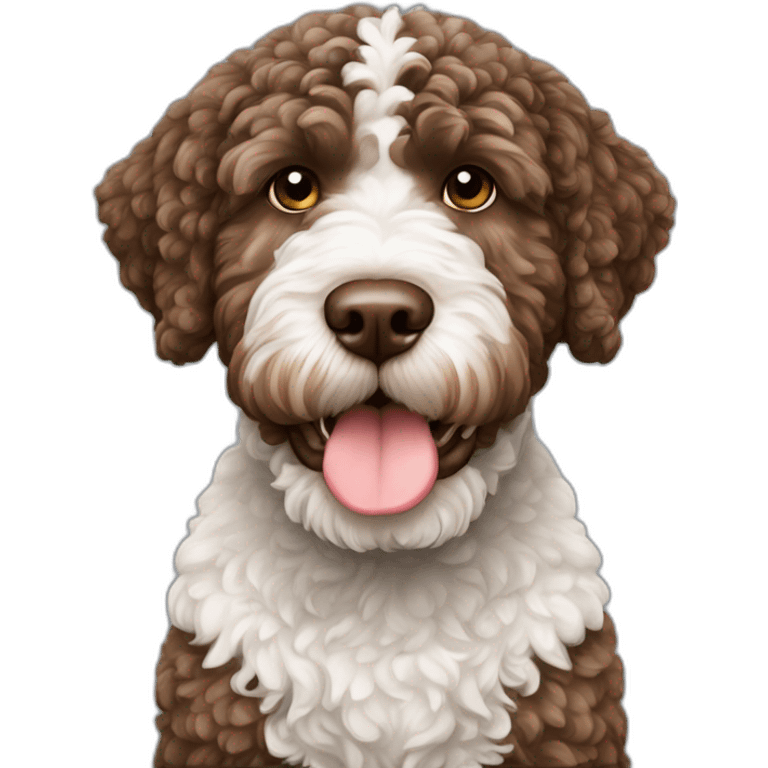 Head lagotto-romagnolo brown emoji