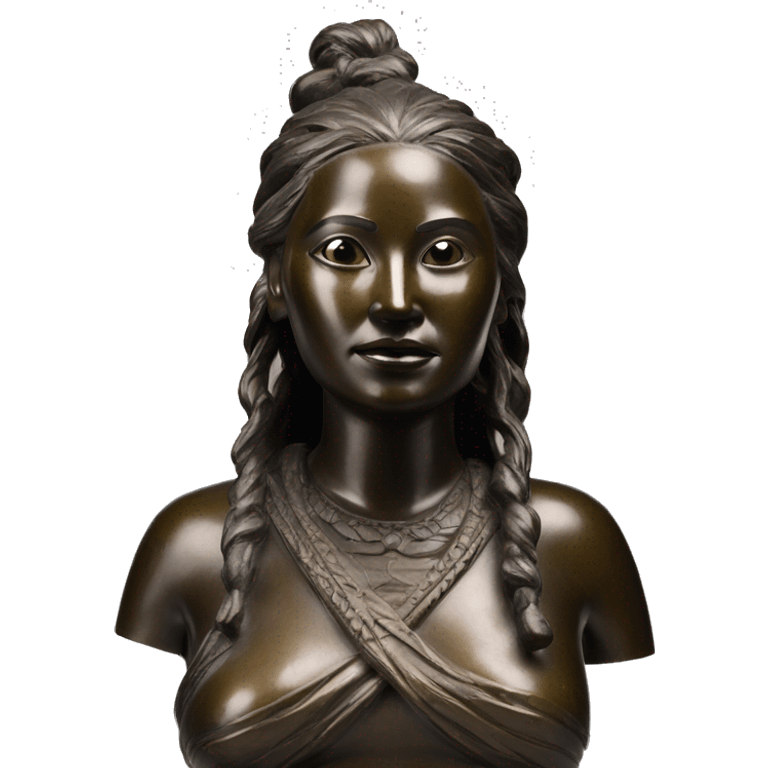 large bronze woman figure native a emoji