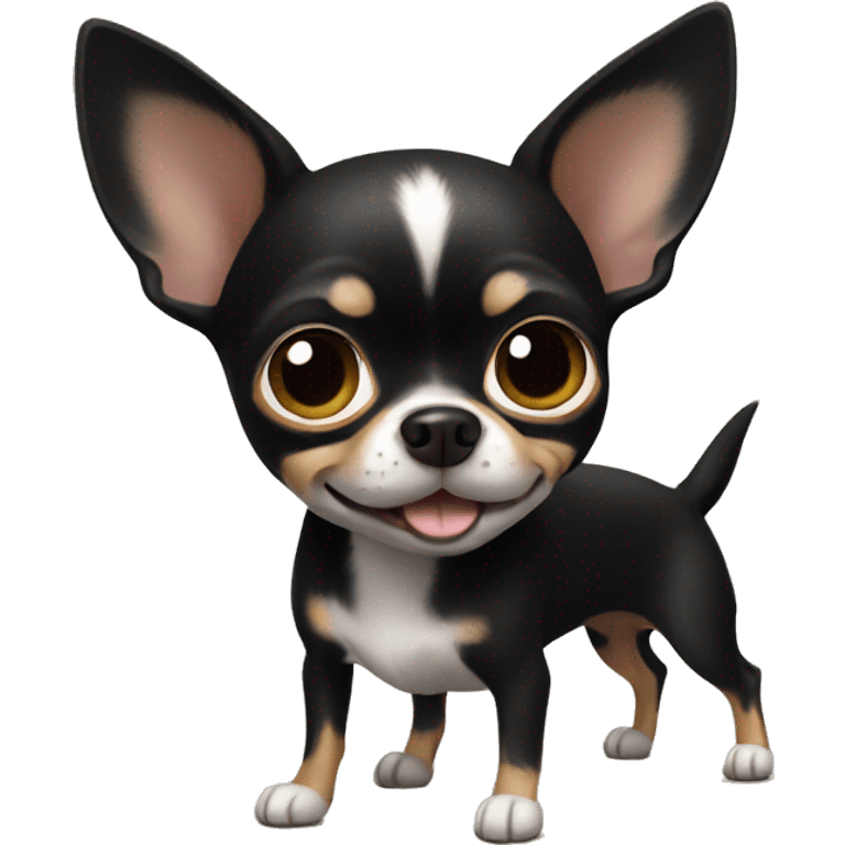 black chihuahua saludandio emoji