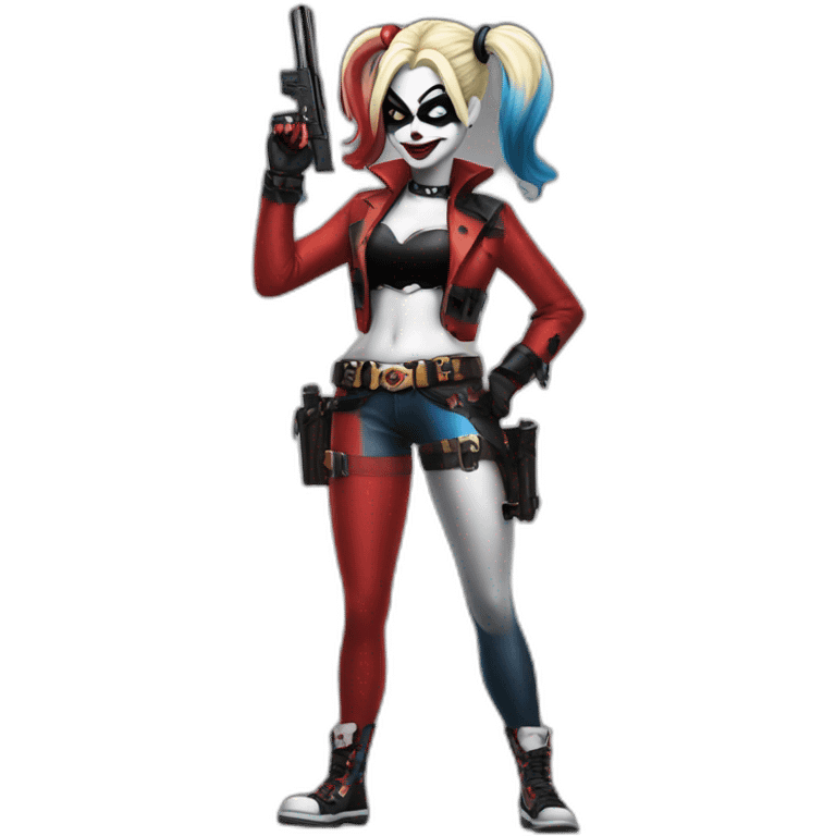 Harley Quinn with gun  emoji