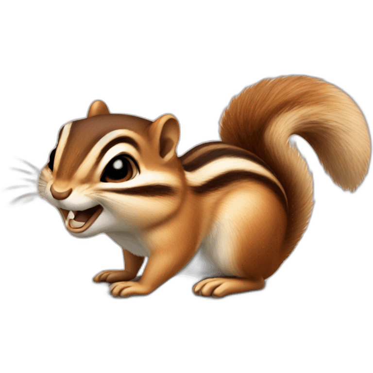 chipmunk is chewing emoji