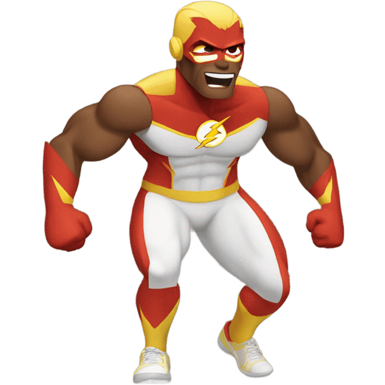 Flash hero working out emoji