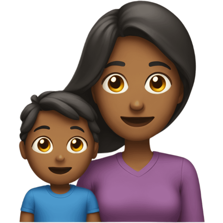 A mother with her boy emoji