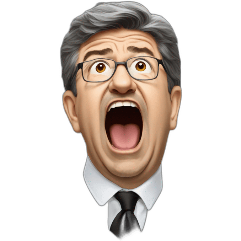 Jean Luc Mélenchon yelling emoji