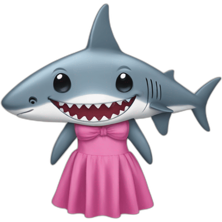 Shark with a dress emoji