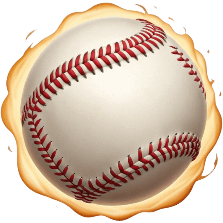 Cinematic Realistic Baseball Scene Emoji, depicted as an action-packed moment of a baseball in play with dynamic motion blur and crisp detailed textures, rendered with vibrant nostalgic lighting that captures the spirit of America's favorite pastime. emoji