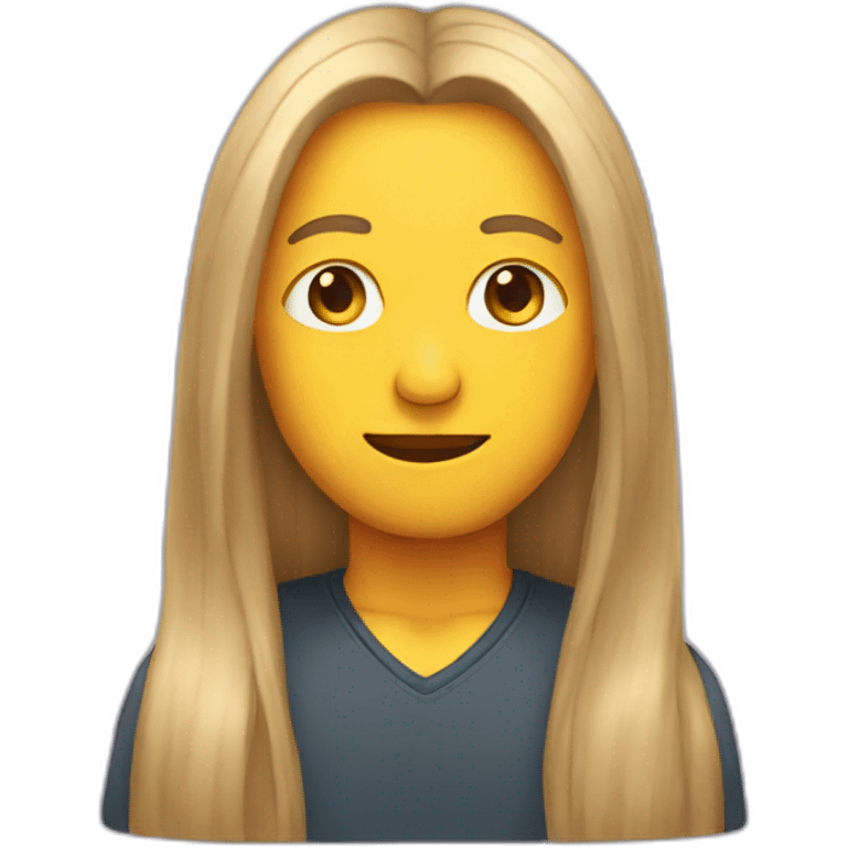 A person with long hair emoji