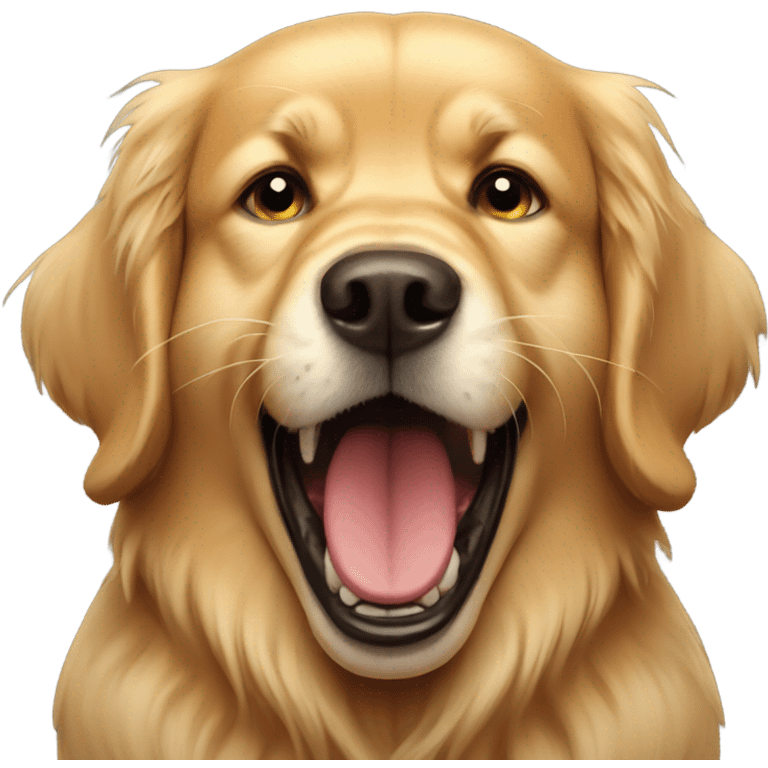 Angry golden retriever  emoji