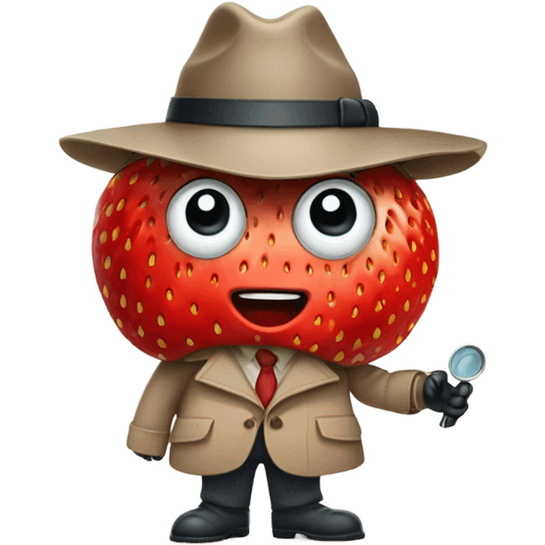 Strawberry detective  emoji