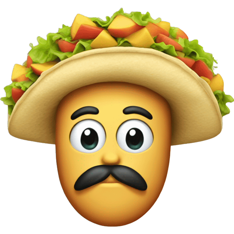 Taco peach emoji